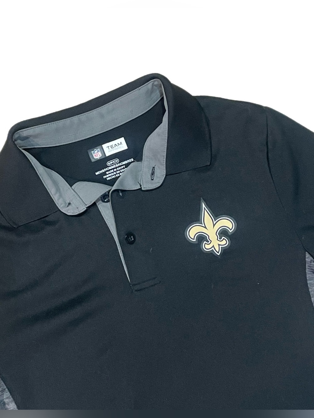 New Orleans Saints NFL Apparel Men’s Fan Gear Performance Polo, Size Small